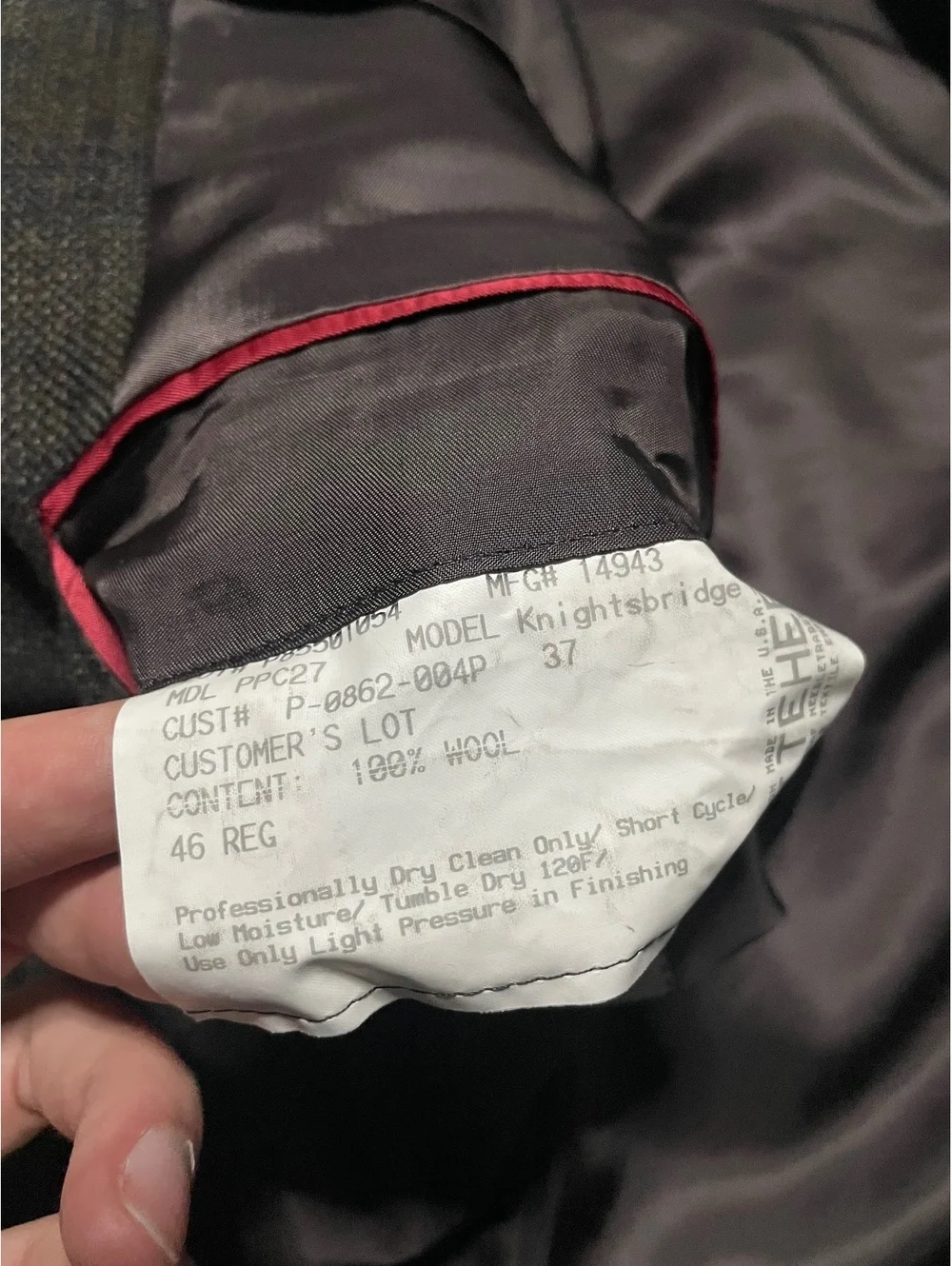 Burberry London Blazer Mens 46 R Wool Sport Coat Jacket 2 Button Windowpane